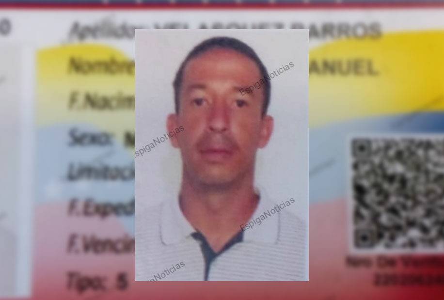 Alexander Manuel Velásquez Barros, pasajero fallecido